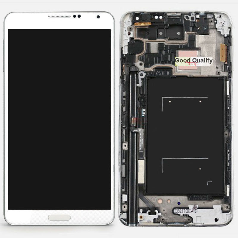 Digitizer व्हाइट के साथ Note3 एलसीडी के लिए 5.7 इंच फ्रेम के बिना सैमसंग एलसीडी स्क्रीन